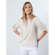 Alesha Top / Beige Ditsy-Stella + Gemma-Shop At The Hive Ashburton-Lifestyle Store & Online Gifts