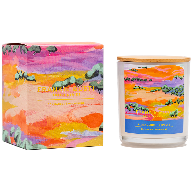 Artist Series Candle / Blackberry + Cypress-Frankie Gusti-Shop At The Hive Ashburton-Lifestyle Store & Online Gifts