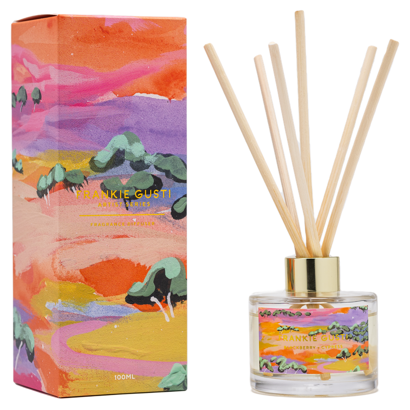 Artist Series Diffuser/ Blackberry + Cypress-Frankie Gusti-Shop At The Hive Ashburton-Lifestyle Store & Online Gifts