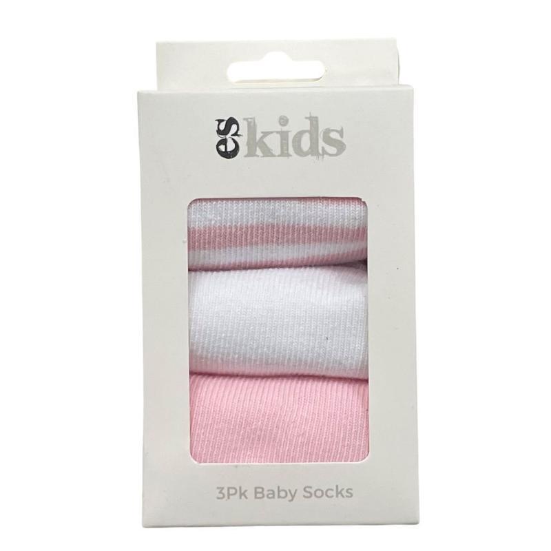 Baby Socks / Pink Stripe / 3-12 Months-ES Kids-Shop At The Hive Ashburton-Lifestyle Store & Online Gifts