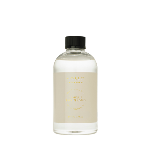 Camellia + White Lotus Diffuser Refill 500ml-Moss St. Fragrances-Shop At The Hive Ashburton-Lifestyle Store & Online Gifts