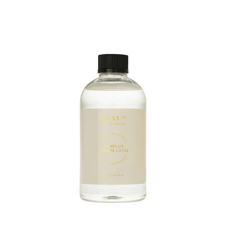 Camellia + White Lotus Diffuser Refill 500ml-Moss St. Fragrances-Shop At The Hive Ashburton-Lifestyle Store & Online Gifts