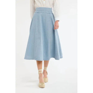 Dakota Denim Skirt / Light Wash-365 Days Clothing-Shop At The Hive Ashburton-Lifestyle Store & Online Gifts