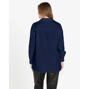 Delia Star Pocket Shirt / Navy Stripe-Betty Basics-Shop At The Hive Ashburton-Lifestyle Store & Online Gifts