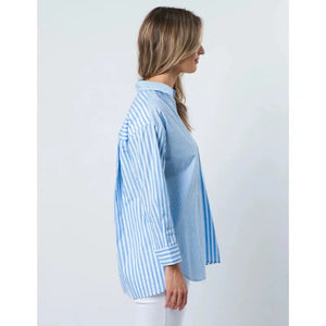 Essentials Shirt / Azure Blue-Stella + Gemma-Shop At The Hive Ashburton-Lifestyle Store & Online Gifts