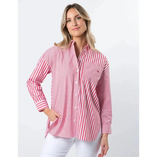 Essentials Shirt / Ruby Stripes-Stella + Gemma-Shop At The Hive Ashburton-Lifestyle Store & Online Gifts