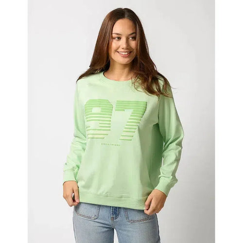 Green NYC Sporty Stripe Sweater-Stella + Gemma-Shop At The Hive Ashburton-Lifestyle Store & Online Gifts