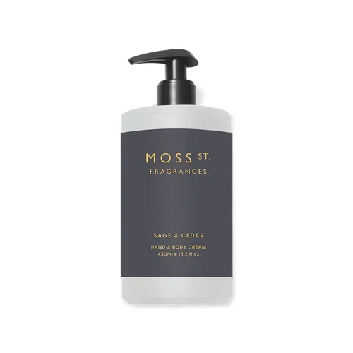 Hand & Body Cream / Sage & Cedar 450ml-Moss St. Fragrances-Shop At The Hive Ashburton-Lifestyle Store & Online Gifts