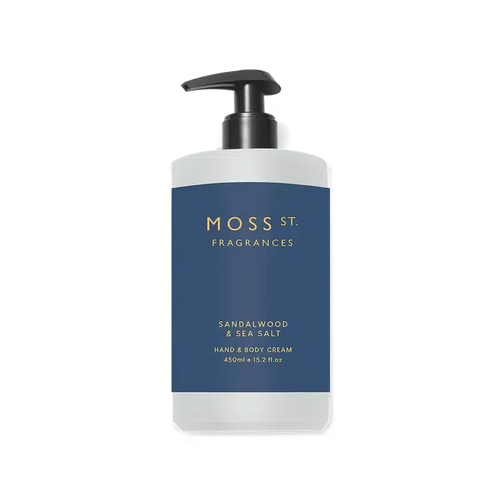 Hand & Body Cream / Sandalwood & Sea Salt 450ml-Moss St. Fragrances-Shop At The Hive Ashburton-Lifestyle Store & Online Gifts