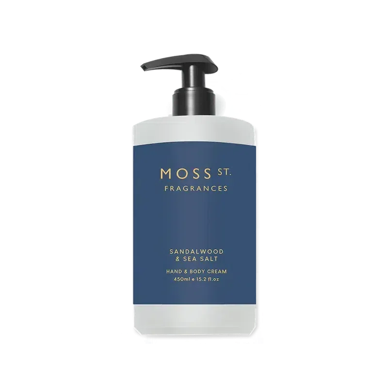 Hand & Body Cream / Sandalwood & Sea Salt 450ml-Moss St. Fragrances-Shop At The Hive Ashburton-Lifestyle Store & Online Gifts