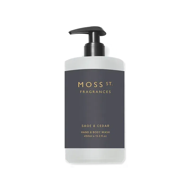 Hand & Body Wash / Sage & Cedar 450ml-Moss St. Fragrances-Shop At The Hive Ashburton-Lifestyle Store & Online Gifts