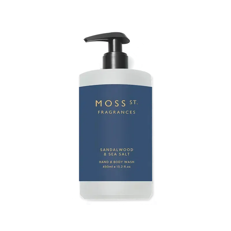 Hand & Body Wash / Sandalwood & Sea Salt 450ml-Moss St. Fragrances-Shop At The Hive Ashburton-Lifestyle Store & Online Gifts