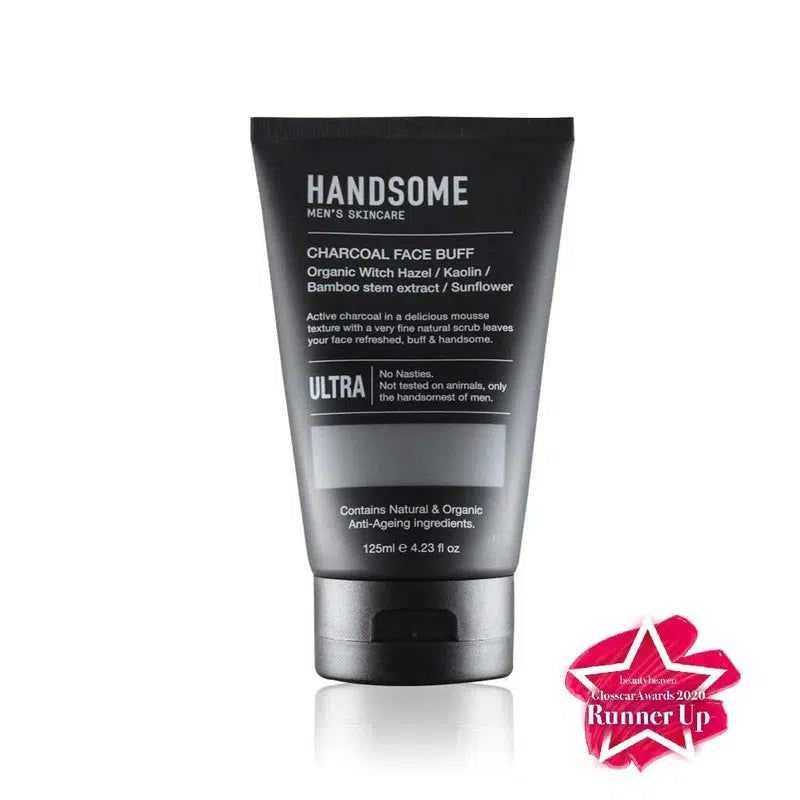 Charcoal Face Buff-Handsome Men's Skincare-Shop At The Hive Ashburton-Lifestyle Store & Online Gifts