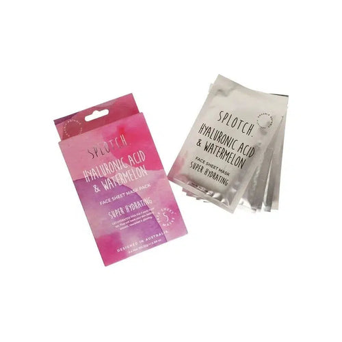 Hyaluronic Acid & Watermelon Face Sheet Mask Pack-Splotch-Shop At The Hive Ashburton-Lifestyle Store & Online Gifts