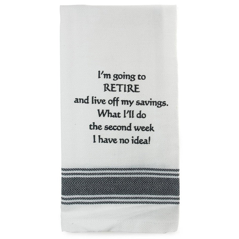 “I’m Going to Retire” Tea Towel-Tamboril-Shop At The Hive Ashburton-Lifestyle Store & Online Gifts