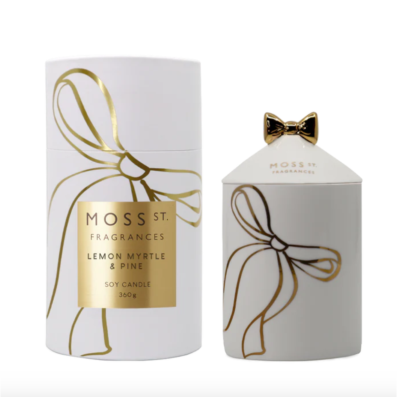 Lemon Myrtle & Pine Ceramic Candle 360g-Moss St. Fragrances-Shop At The Hive Ashburton-Lifestyle Store & Online Gifts