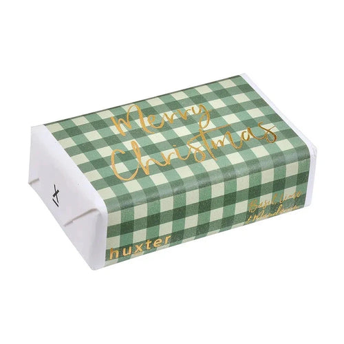 Merry Christmas / Green Checks Soap-Huxter-Shop At The Hive Ashburton-Lifestyle Store & Online Gifts