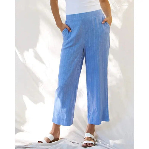 Parker Pant / Berry Blue Stripe-Betty Basics-Shop At The Hive Ashburton-Lifestyle Store & Online Gifts