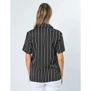 Penn Shirt / Milk Stripe-Stella + Gemma-Shop At The Hive Ashburton-Lifestyle Store & Online Gifts