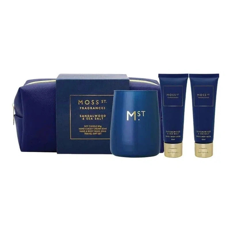 Sandalwood & Sea Salt Travel Gift Set-Moss St. Fragrances-Shop At The Hive Ashburton-Lifestyle Store & Online Gifts