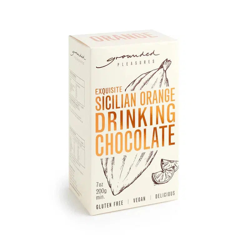 Sicilian Orange Infused Drinking Chocolate 200g-Grounded Pleasures-Shop At The Hive Ashburton-Lifestyle Store & Online Gifts