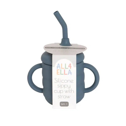 Silicone Sippy Cup With Straw-All4Ella-Shop At The Hive Ashburton-Lifestyle Store & Online Gifts