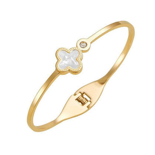 Stainless Steel Clover Enamel Bangle-Susan Rose-Shop At The Hive Ashburton-Lifestyle Store & Online Gifts