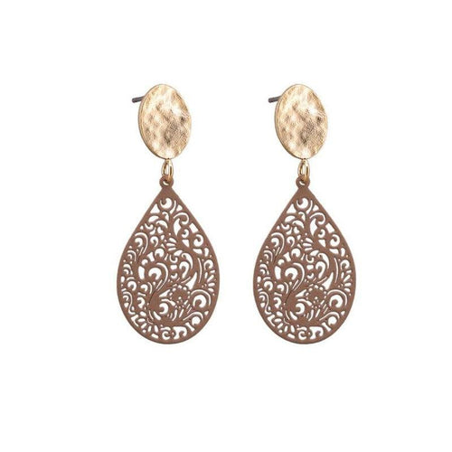 Teardrop Filigree Earrings-Tiger Tree-Shop At The Hive Ashburton-Lifestyle Store & Online Gifts