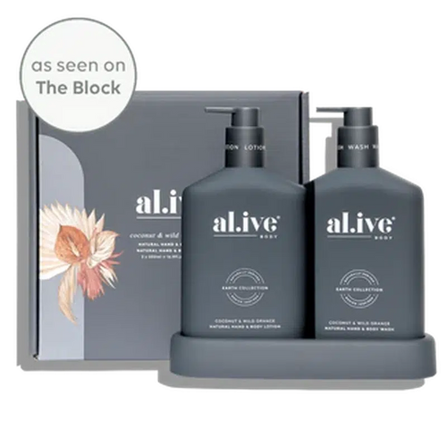 Wash & Lotion Duo Tray / Coconut & Wild Orange-Alive Body-Shop At The Hive Ashburton-Lifestyle Store & Online Gifts