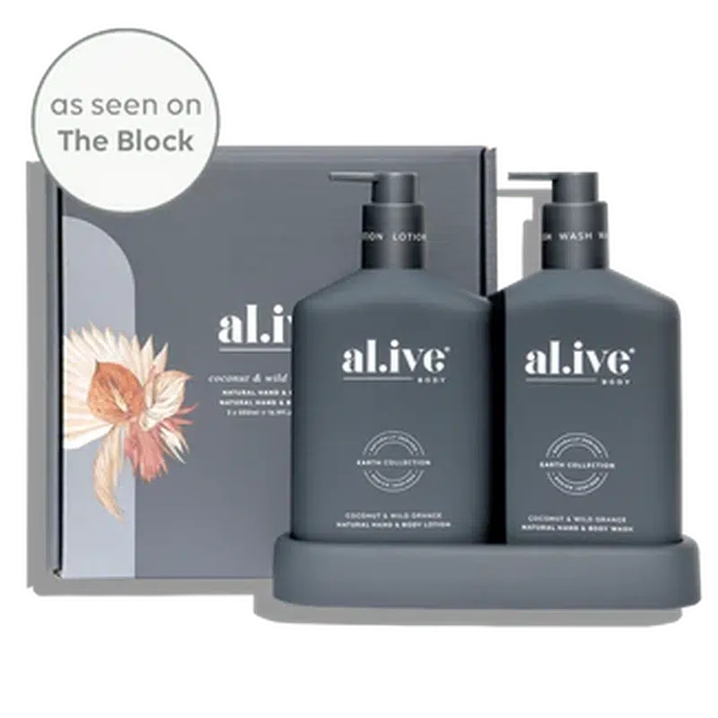 Wash & Lotion Duo Tray / Coconut & Wild Orange-Alive Body-Shop At The Hive Ashburton-Lifestyle Store & Online Gifts