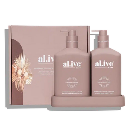 Wash & Lotion Duo Tray / Raspberry Blossom & Juniper-Alive Body-Shop At The Hive Ashburton-Lifestyle Store & Online Gifts