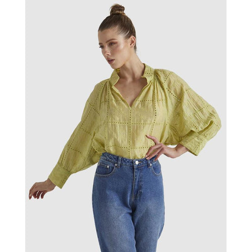 Whisper Top / Chartreuse-Fate & Becker-Shop At The Hive Ashburton-Lifestyle Store & Online Gifts